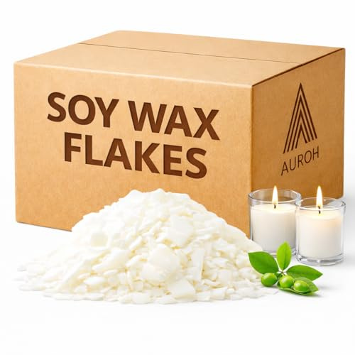 Auroh 5KG Pure Soy Wax for Candle Making - Natural SOYA Wax for DIY