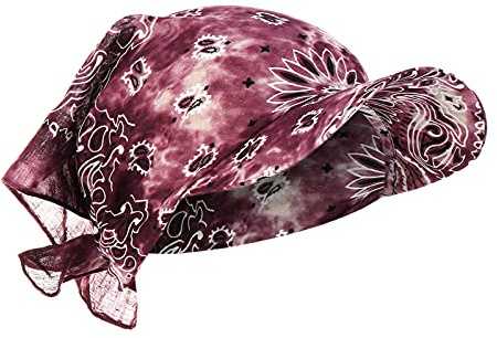 Bandana à visière pour femme avec visière - Bandeau de chimiothérapie - Cancer - Chapeau d'été pliable - Anti-UV - Golf - Tennis - Casquette en coton - Foulard - Chapeau de soleil - Casquette de
