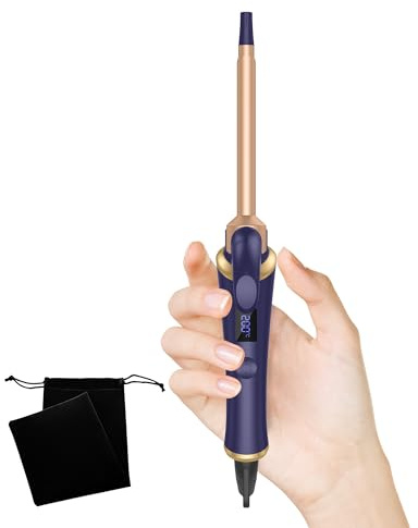 UMIGA 13mm Travel Curling Tong, Mini Curling Tongs, Small Curling Tongs for Short Hair,Hair Curler with 5 Adjustable Temperature from 120-200℃, Curling Tong for All Styler, Double Voltage