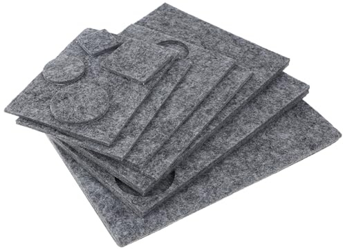 Toddmomy 98pcs Gray Felt Furniture Floor Protector Pads Self-Adhesive Chair and Table Foot Cushions Anti-Skid Stickers for Hardwood Floors