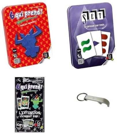 Set mit 2 Spielen: 6 Wer nimmt + 1 Erweiterung Vachement Gut + Set + 1 Joo Blumie