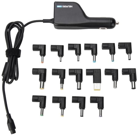 108W mit USB QC3.0 Mini Universal Netzteil DC KFZ Ladegerät Stromversorgung 12V - 24V mit 16 Stecker für HP Compaq Asus Acer Toshiba Dell IBM Samsung Sony Fujitsu Gateway NEC Medion Laptop