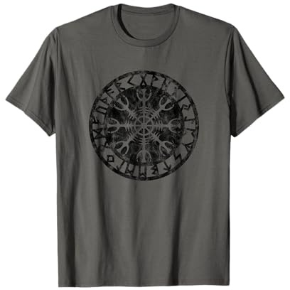 Aegishjalmur Helm of Awe viking Symbol Wikinger Rune T-Shirt