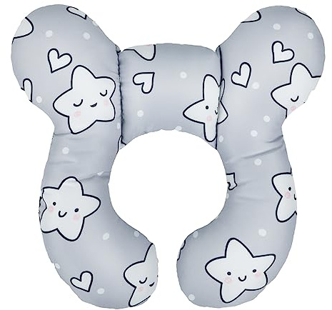 Baby Travel Pillow Infant Head Neck Support Pillow Cushion Newborn Pushchair Car Seat Neck Pillow Safety Baby Headrest Travelling Sleeping Pillow for Pram, Stroller, Car Seat, Airplane, Train, Bus