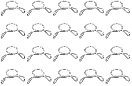 sourcing map 100 Stk. Schlauchschellen, 7mm ID für 5.5-6mm Benzinschlauch Schellen, 304 Edelstahl Kraftstoffleitung Rohrschellen für Luftschläuche Wasserschläuche Silikonschläuche