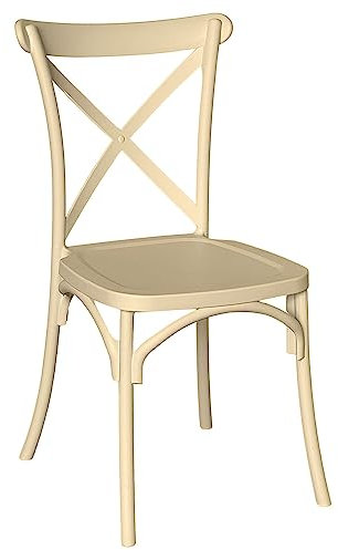 OKAFFAREFATTO MADDALONI Barstuhl Esszimmer Kunststoff beige Sprint Polypropylen stapelbar