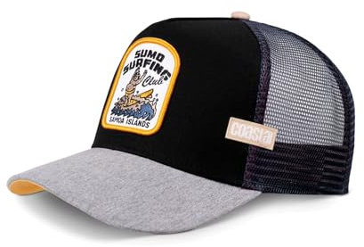 Coastal Sumo Samoa Nero Grigio Berretto da Camionista Regolabile