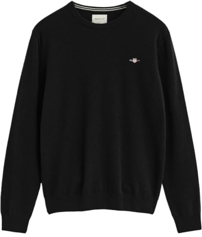 GANT Superfine lammull C-hals, svart, 3XL