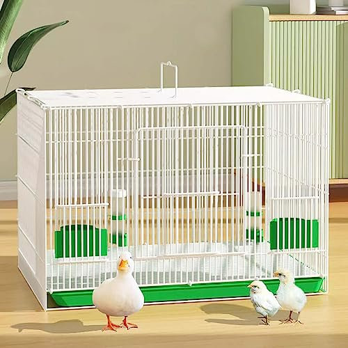 Kaninchenstall Indoor-Meerschweinchen-Laufstall Hühnerkäfig Haustierkäfig mit ausziehbarem Tablett Chinchilla Hase Gerbil Kleintierkäfig (weiß)