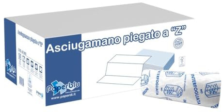 Asciugamano di carta monouso piegato a Z -2 veli 24x24 cm - 3750 pezzi Asciugamani salviette di carta piegati a Z per dispenser