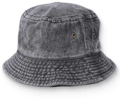 GVEYIQK Fischerhut, Denim Baumwolle Eimer Hut, Outdoor Sonnenhut, Vintage Bucket Hat, für Männer, Frauen, Outdoor-Camping, Wandern