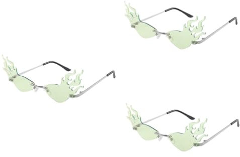 GALPADA 3St Flamme Gläser Feuer Flamme Brille dekoratives Auge schicke brillen frauen brille lustige partybrillen party brillen Sonnenbrille Partybrille Fotorequisite Flamme-Party-Brille