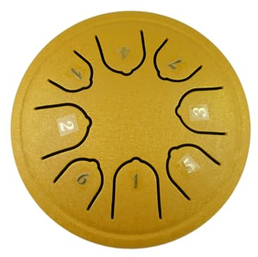 Kavolet Zungentrommel 4 Zoll 8 Noten C-Taste Steel Tongue Drum Balsamtrommel Handtrommel mit Trommelschlägeln für Meditation, Yoga, Anfänger, Majors, Familie, Freunde, Handpan-Trommel
