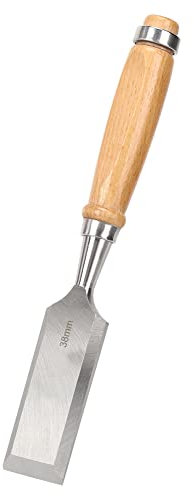 31 * 7 * 4 Main Ciseau Plat Ciseau à Bois Large Ciseau à Bois Ciseau Plat Outil de Travail du Bois Poignée en Bois Outils de Quincaillerie Indus L Acc Ry Cr V 38mm