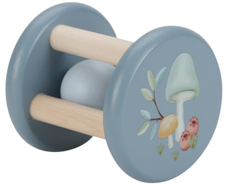 Little Dutch Holz Rassel Greifling Baby blau - Forest Friends