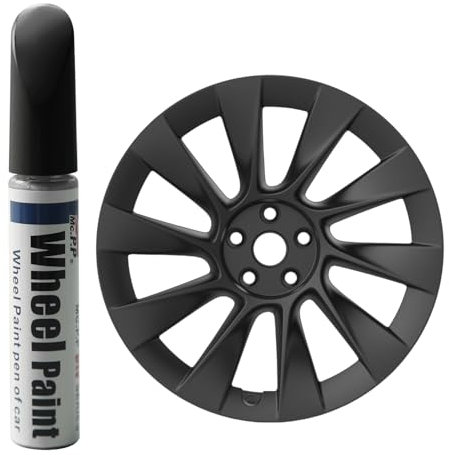 Treesiche Pintura De Retoque Para Llantas Tesla，Reparación Diy De Rayaduras De Bordillo Con Pintura a Juego Para Tesla Model Y 20 Pulgadas Rueda Inducción Rueda Aleación Negra(Armor Negro)