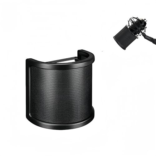 Universal Metal Mesh Microphone Pop Filter,Studio Recording Filter,Adjustable Microphone Pop Shield, Microphone Wind Cover Accessory,Suitable for Most Microphones