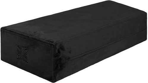 OMNANA® CUSHY™ Yogabolster eckig 65x30x15cm – Yoga Bolster mit Dinkelfüllung – Rechteckiges Kissen, Velvet Bezug, waschbar – Made in Germany – Passend für Yin Yoga
