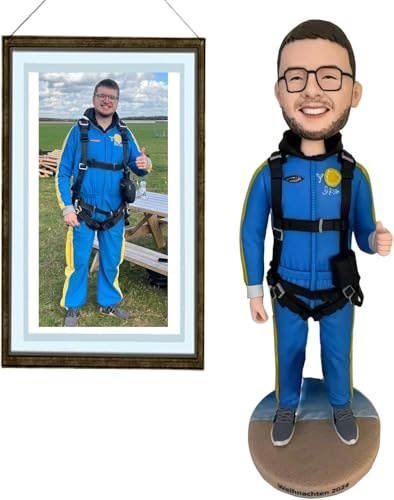 RODMAIE Individuelle Wackelkopf-Figur, personalisierbar, einzigartig, handgefertigt, Wackelkopf, basierend auf Ihrem Foto, individuelle Geschenke für Geburtstag, Abschluss, Abschied, Kollegen