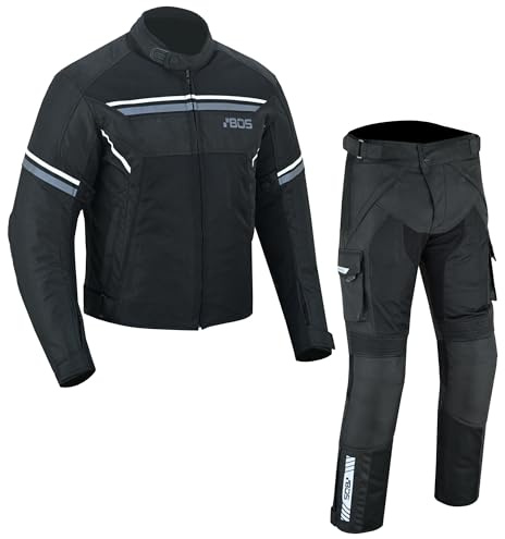 BOSmoto Motorrad Textil Kombi,Wasserdichte Jacke und Hose Biker Motorrad Touring Textil Kombi,Herren Motorrad Jacke und Hose,Biker Motorrad Textil Kombi