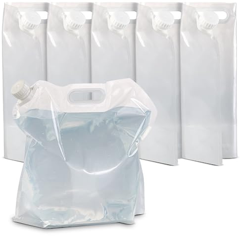 Semptec Urban Survival Technology Falt-Wasserkanister: 6er-Set Faltbare Wasserkanister mit Tragegriff, je 10 Liter (Wassertank faltbar Camping, Kunststoffkanister)
