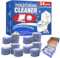 Blocs Nettoyants pour Cuvette de Toilette, 10 Pastilles Désodorisantes et Détartrantes, Bleu (24)