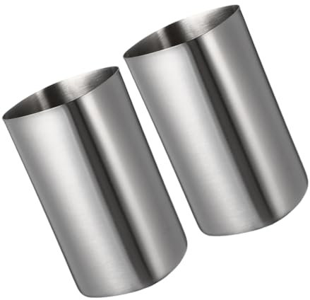 Alipis 2pezzi Bicchieri Da in Acciaio Bicchieri Riutilizzabili in Metallo Impilabili Per Tè Frullati e Bevande Fredde Per Ragazzo Ragazza e Adulti