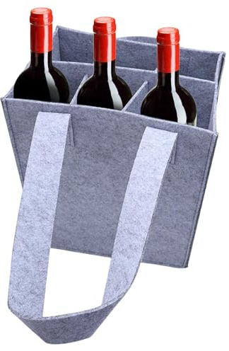 vinflaskhållare, vinhållare i flaska - lätt att bära även med | filtvinflaskor. Vår vinflaska bär ranfilt Bachler Wine Bottle, Ljusgrå, Se référer à la description, Se beskrivningen