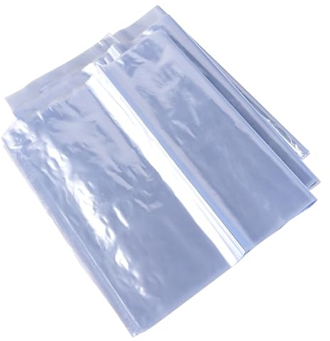 LOLYSIC 200 Stück Schrumpffolienbeutel 28 x 45 cm – PVC-Schrumpftaschen, transparente Schrumpffolie für Schuhe, Seifen, Badebomben und DIY-Handwerk