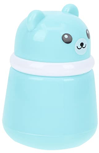 iplusmile Puderflasche 10X7X7cm Blau PP Pulverbehälter mit Bären Form für Talcpulver Puderquaste Sommer Pflege für Kinder und Erwachsene