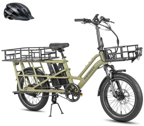 Fafrees FF20 CUV Familie Elektro Fahrrad 20 Zoll [ Offiziell ] Damen E Bike Herren 25km/h Pedelec, 12Ah / 576Wh*2 Akku, 200kg 75N.m Hydraulikbremsen E-Cargo, Fatbike für Erwachsene