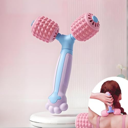 ZenBlystic Massageroller mit Griff,Massage Roller Silikon | Ideal für Lymphdrainage und Cellulite-Behandlung, Geeignet für Rücken, Nacken und Beine zur Faszienentspannung