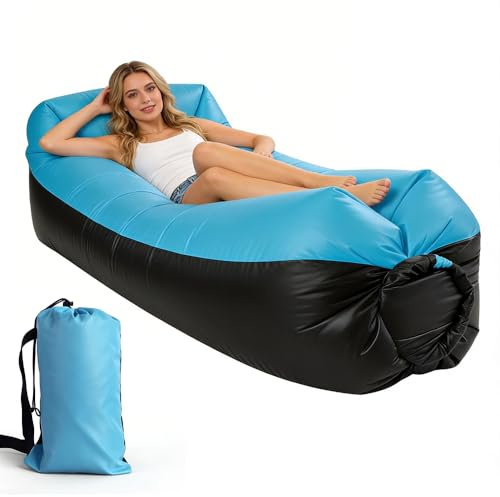 Wxeadu Aufblasbares Sofa, 230x70 cm Aufblasbare Liege, Wasserdichtes Camping Couch Aufblasbar, Tragbares Luftsofa Outdoor, Luftkissen Strand mit Tragetasche für Camping, Schwimmbad, Strandparties