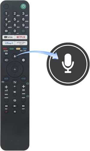 Telecomando vocale di ricambio per Sony Bravia Smart TV (2019-2025) RMF-TX520E, compatibile con Google TV, OLED, LED 4K/8K UHD, con pulsanti Youtube, Netflix, Disney+, per X80J, X90J, A80J, KD/XR