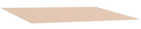 Owoxanthellate Tessuto di ricambio per tenda da sole, blu e arancione, 450 x 350 cm, in poliestere, tessuto di ricambio, con mantovana per tenda da sole con braccio articolato, terrazza, balcone