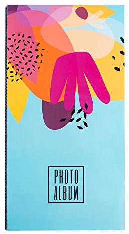 Grupo Erik Fotoalbum Einsteckalbum 10x15 Abstract Summer - Fotobuch für 96 Fotos im Format 10x15 - Foto Einsteckalbum 10x15 Türkis