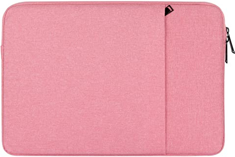 Chelory Housse de protection antichoc avec poche pour ordinateur portable de 17,3 à 17,5 HP, Dell, Lenovo, Asus, Acer, Notebook, Ultrabook, Chromebook - Rose
