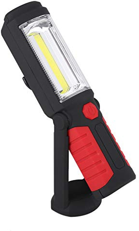 Linterna LED Recargable,Linterna Taller Lampara,Luz de Trabajo Portatil Mecanico de Trabajo COB LED con Base Magnética 360º Gancho,Plegable Lampara de Inspeccion para Automóviles,Emergencia(rojo)