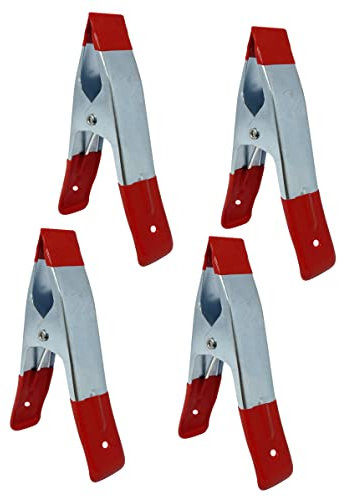 Metal Spring Clamps Rubber Coated Heavy Duty Clamp Spring Clamps with Plastic Tipped Grip Holder 6 Inch Strong Clips Clamps Tarpaulin Market Stall Tent Backdrop 4Pcs HTUK®