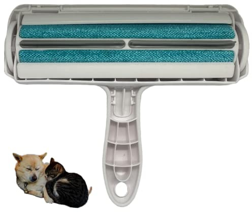 Cat & dog hair remover roller tool Animal Fur Lint Remover,reusable,portable,self cleaning, for Carpet, Furniture, Clothes, Bedding, laundry and Sofa,car seats, rugs,(white)