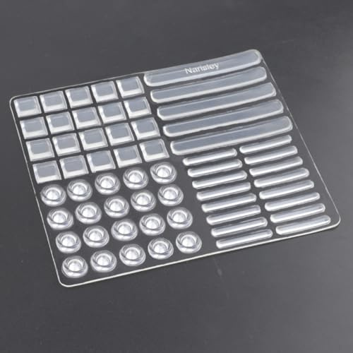 Cabinet Door Bumper Pads, Multiple shapes Self Adhesive Sound Dampening Cupboard Bumpers, Strong Transparent, Soft Rubber Bumper Pad, Furniture Kitchen Cabinet Pads for Drawers（61Pcs, Clear）