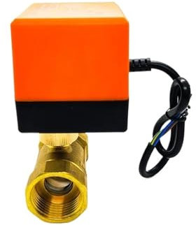1/2 1-1/2 2 Elektrischer Kugelhahn aus Messing, Dreileiter, Zweiwege-Umschaltventil for Klimaanlage, Fußbodenheizung, Wasserturm, 220 V, 24 V, 12 V (Color : 24VDC, Size : 1/2)