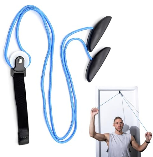 GRKB 1 Pcs Blau Kabelzug Fitness Schultertrainer Pulley Trainingsgerät Seil Schultertrainer Schulter Trainingsgerät Fitness Seilzug Handgriffe Und Befestigung Reha Physiotherapie