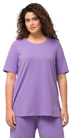Ulla Popken Damen T-Shirt, A-Linie, Rundhalsausschnitt, Halbarm T-Shirt (1er Pack)