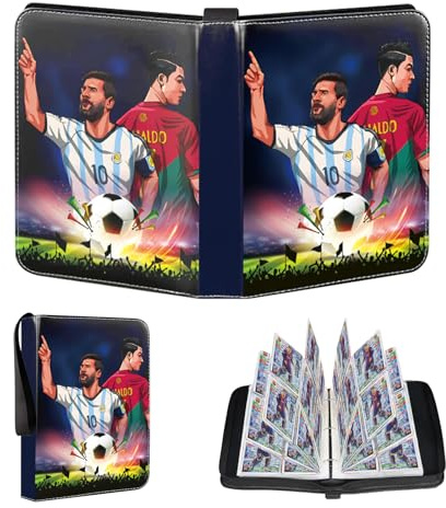 Sammelalbum für Fußball Karten, 55 Seiten 440 Karten Kapazität, Fußballkarten Sammelalbum Kartenordner, Stabil Sammelmappe für Sport Sammelkarten, Fußball Fan Zubehör 2026, Geschenke für Fans