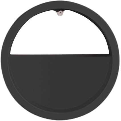 Xafrstyu Moderne Wandpflanzgefäße, Metall Hängende Wandvase, Rund Sukkulenten-Übertopf für Balkon, Zimmer und Terrasse, Dekoration (M,Schwarz)