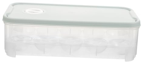 UKCOCO 10 Eggs Holder Fridge Egg Box with Lid Plastic Portable Stackable and Convenient for Picnic Or Camping