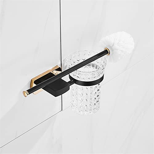 Generisch Handtuchhalter aus schwarzem Gold, kreativer Handtuchhalter aus Kupfer, Handtuchhalter, Toilettenpapierhalter, Handtuchhaken für Bademäntel, Badezimmer-Hardware-Set, Badezimmer-Har