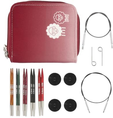 KnitPro Dreamz Starter Austauschbares Nadelspitzen Set 4 (10cm) | 5 Größen (3mm bis 5mm)