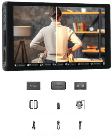 Portkeys PL5 5.4 4K Camera Monitor, Touchscreen Field Monitor with HDMI Input/Output, Built-in Live Stream Assist, Color Correction, and Capture Card for DSLR and Video Monitoring